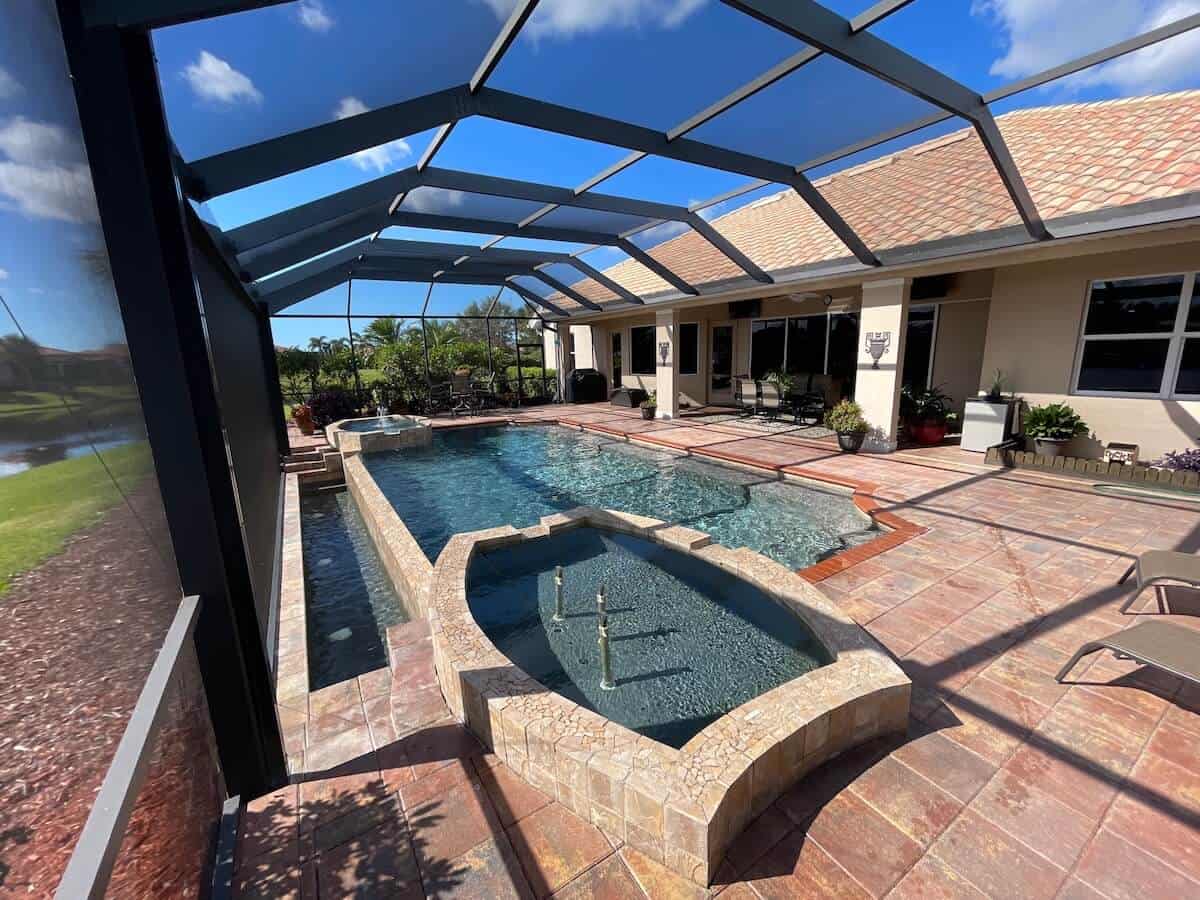 Luxury pool and spa built by Good Life Pools